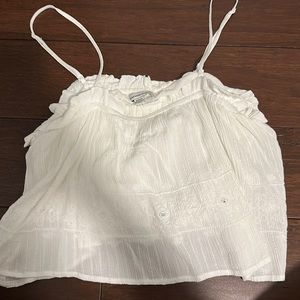 white flowy american eagle top
